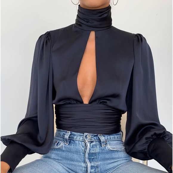 COPY - ORSEUND IRIS Night Out Top in Midnight - Picture 12 of 13